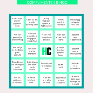 complimenten bingo kaart
